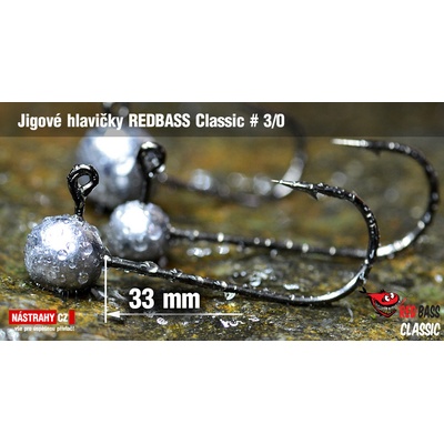 NASTRAHY.cz Jigová hlavička REDBASS Classic #3/0 33 mm 7 g 5 ks