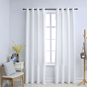 Pure Line Home Плътни завеси в цвят бял с метални халки, 2 бр. , 140 x 245 см - zalegloto - 63,96 лв