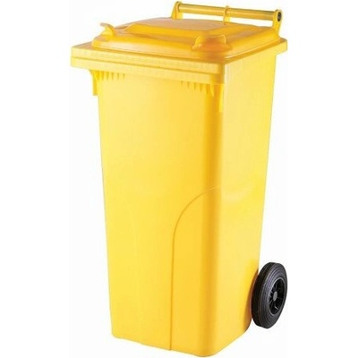 Meva Plastová popolnica 120 l PVC hranatá žltá