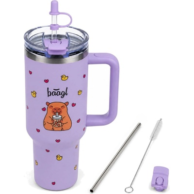 Baagl B-Cup Kapybaramaxi termohrnček so slamkou 1180 ml