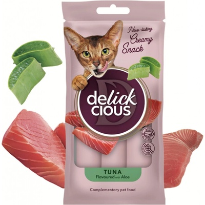 Delickcious Krémové pochúťky tuniak s aloe 4 x 15 g