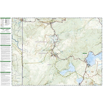 Yellowstone národní park turistická mapa GPS komp. NGS
