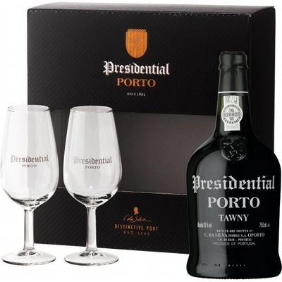 Porto Presidential Tawny 19% 0,75 l (dárkové balení 2 sklenice) – Zboží Dáma
