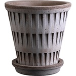 Bergs Potter Саксия с подложка Pantheon 18 см сив (PAG18S)