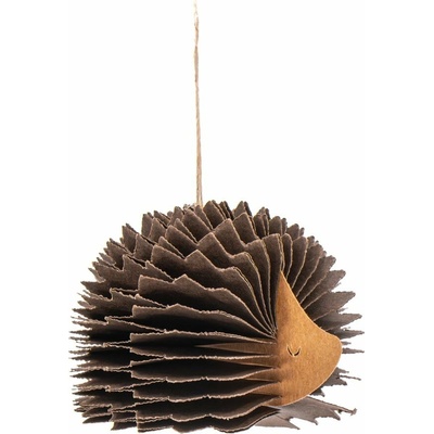 Papierová ručne vyrábaná vianočná ozdoba 10 cm Honeycomb Hedgehog – Sass & Belle