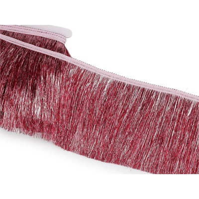 Třásně metalické husté šíře 15 cm, barva 3 růžová 9 m
