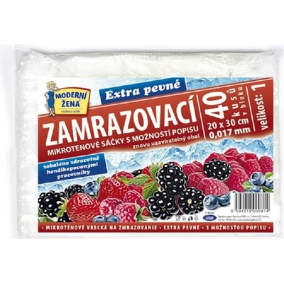 Moderní žena - zamrazovací mikrotenový šáček 20 × 30 cm, 17 µm - 40 ks