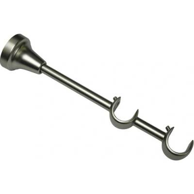 Gardinia Nosník otvorený pre 2 tyče strieborný satén 14/6 cm