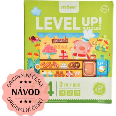 Mideer LEVEL UP! 04 Pohádkové stavby 3v1 verze 2022 54 70 a 88 dílků