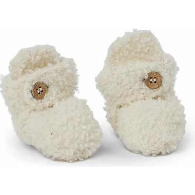 Merino capačky pre deti bouclé Smallstuff off white