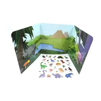 Manyuk Toys Учебна книжка с желирани стикери - Динозаври