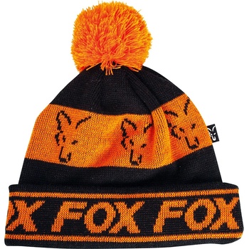 Fox Čepice Lined Bobble Hat Black/Orange