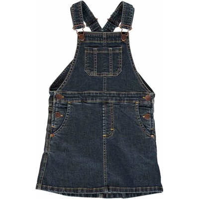 BIO MAXOMORRA dívčí džínové šaty s laclem Medium Dark Wash z biobavlny – Hledejceny.cz