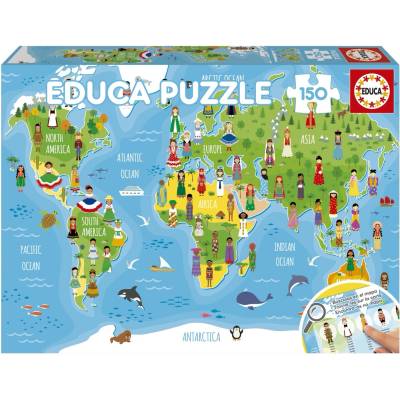 Educa Детски пъзел Educa от 150 части - Момичетата на света (EDU20477)