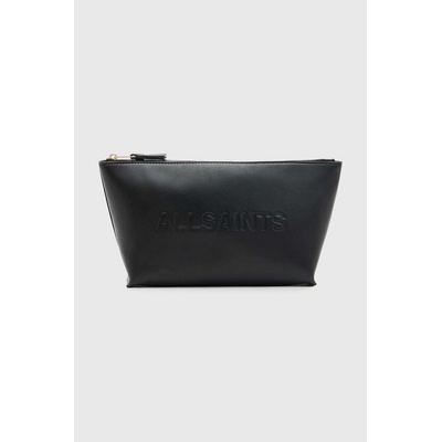 AllSaints kožená listová kabelka EMILE čierna WR702Z