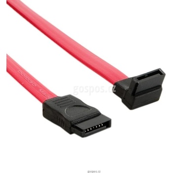 4World 08545 HDD kabel, SATA 3, SATA-SATA, 20cm, Levý, červený
