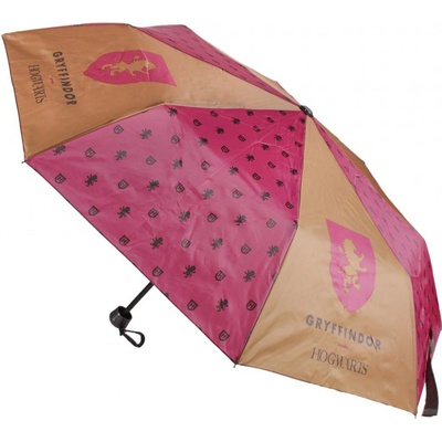 CurePink Harry Potter Gryffindor deštník skládací červený – Zboží Mobilmania