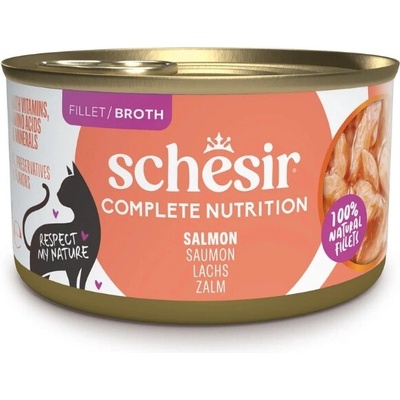 Schesir Cat C&B Wet Adult Losos vo vývare 85 g