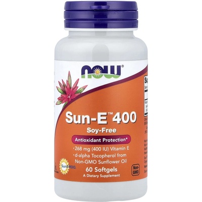 Now Foods Vitamín E Sun 400 iu 60 kapslí