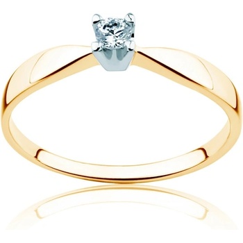 SAVICKI Годежен пръстен Solitaire: два цвята злато. диамант