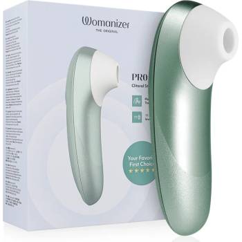 Клиторален стимулатор с въздушни вълни, 11 режима - Womanizer Pro Green (D-245718)