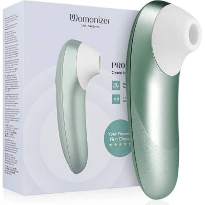 Клиторален стимулатор с въздушни вълни, 11 режима - Womanizer Pro Green (D-245718)