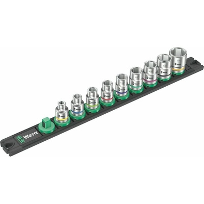 WERA Sada nástrčných kľúčov 3/8" Imperial na magnetickej lište, 9 dielna