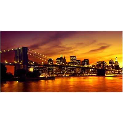 Foto obraz sklo tvrzené Brooklynský most 100x50 cm