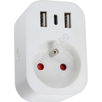 Immax 1 Plug + 2 USB (IM1416)