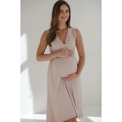 Bambusová nočná košeľa na dojčenie Star Light Pudre