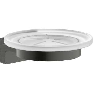 Hansgrohe AddStoris S - Сапунница с държач, матирано стъкло/матов черен хром 41766340 (41766340)