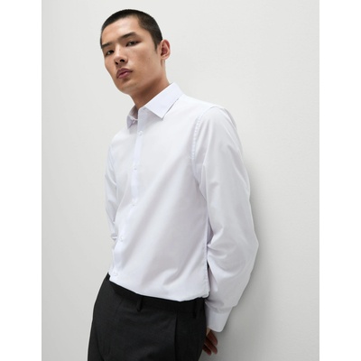 Marks & Spencer Риза с тънка кройка, лесна за гладене Marks & Spencer бяла Marks & Spencer | Byal | МЪЖЕ | XL