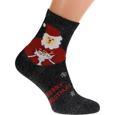 Trblietavé ponožky SANTA Čierne