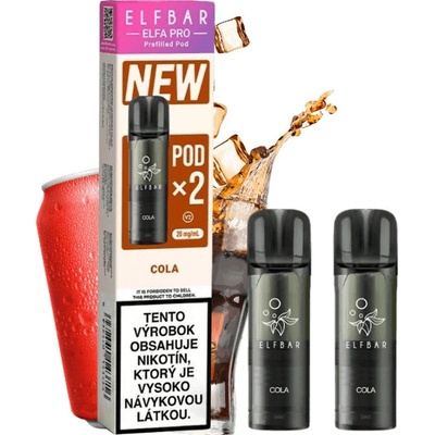 ELFBAR ELFA PRO V2 Pod 2Pack COLA 2000 potiahnutí