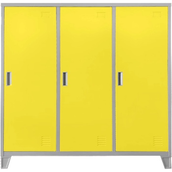 Carmen Метален шкаф Carmen CR-1605-3 JZ - сив / жълт