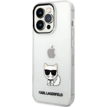 KARL LAGERFELD Choupette Logo Case - дизайнерски кейс с висока защита за iPhone 14 Pro Max (прозрачен)