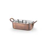 Horecano ANTIQUE-Ростер правоъгълен с медно покритие 12.50cm x 8.50cm x 3.75cm - 350 ml(SG-95349(A) (0184139)