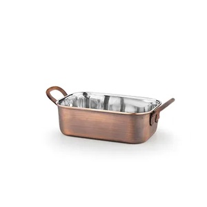 Horecano ANTIQUE-Ростер правоъгълен с медно покритие 12.50cm x 8.50cm x 3.75cm - 350 ml(SG-95349(A) (0184139)