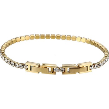 Free Style Tenisový náramok z chirurgickej ocele so zirkónmi MBSS19 zlata