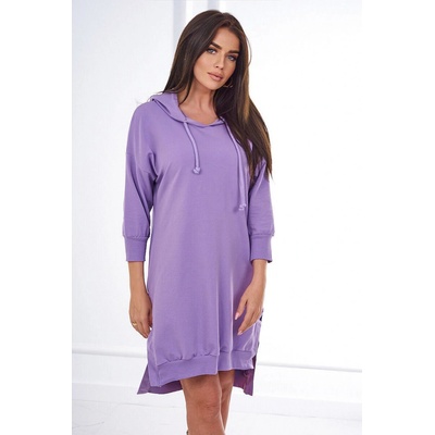 Fashionweek mikinové šaty s kapucňou K9078 lilac