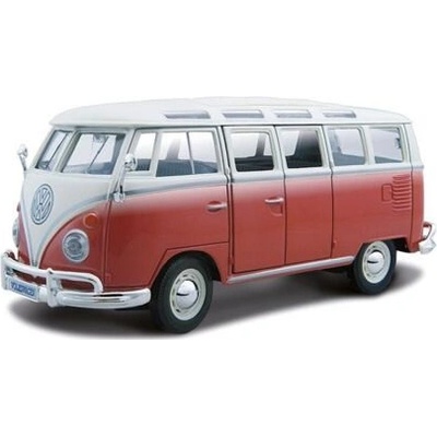 Maisto Volkswagen Van Samba bílo červená 67 133 1:25