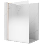 Mexen Kioto L душ кабина Walk-in 120 x 200 cm, омбре бяла 8 мм, розово злато - 800-120-103-60-86 (800-120-103-60-86)