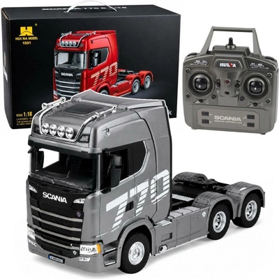 Tomido RC tahač Scania Huina 1501 RTR šedostříbrný 1:18