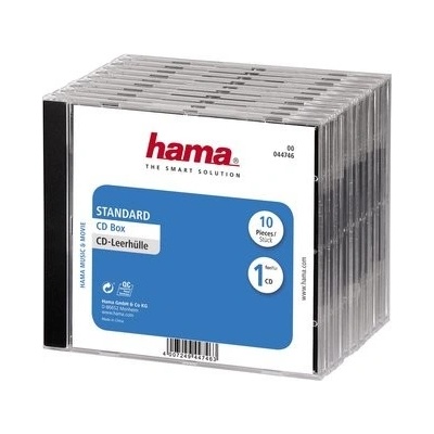 Hama CD BOX náhradní obal, 10ks/bal, transparentní/černá – Zboží Mobilmania