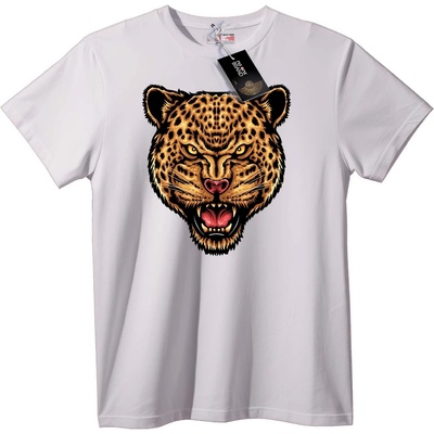 NOONEBRAND Тениска с глава на леопард - 2XL, Black
