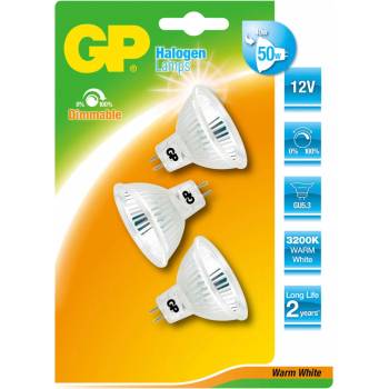 Gpbattery 1x3 GP Lighting reflector Halog. 35W 12V GU5.3 MR16 ESL 1500 cd