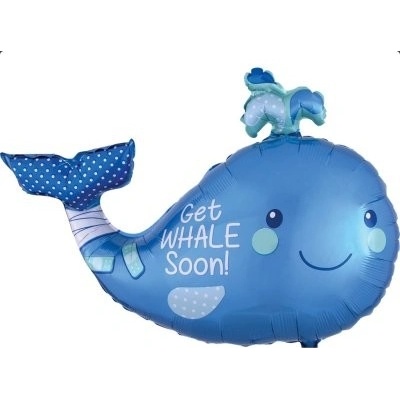 Anagram Velryba Get whale soon! 86x60 cm fóliový balónek
