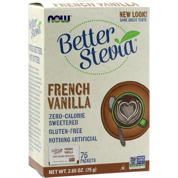 NOW Better Stevia® Packets | French Vanilla [75 Пакета] Френска ванилия