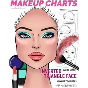 Makeup Charts - Face Charts for Makeup Artists: White Model - INVERTED TRIANGLE face shape (ISBN: 9781652809975)