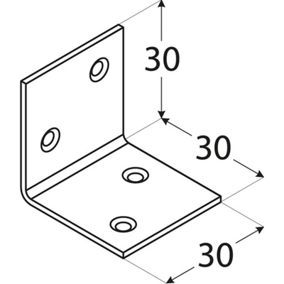 Domax Úhelník široký KS 1, 30 x 30 x 30, zinek – Zbozi.Blesk.cz